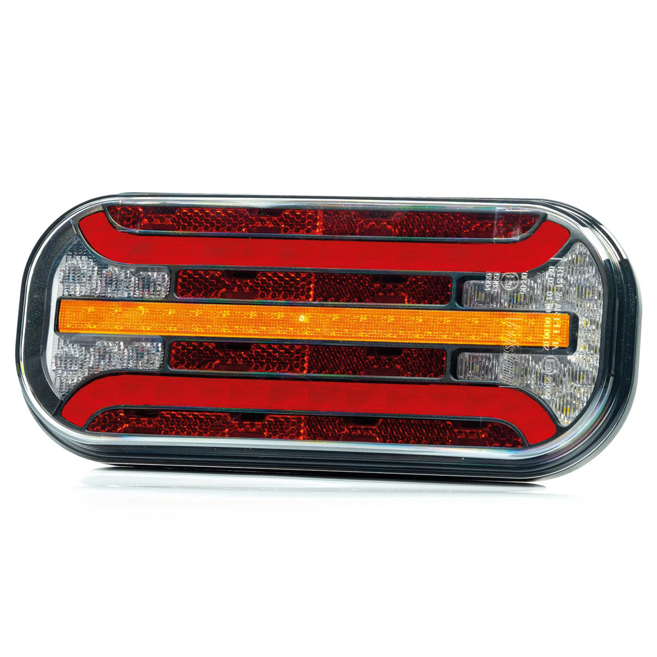 Fristom FT-230 LED Rear Lamp – 6 Function with Reflector & Plate Light 12–36V - Rear Lamps