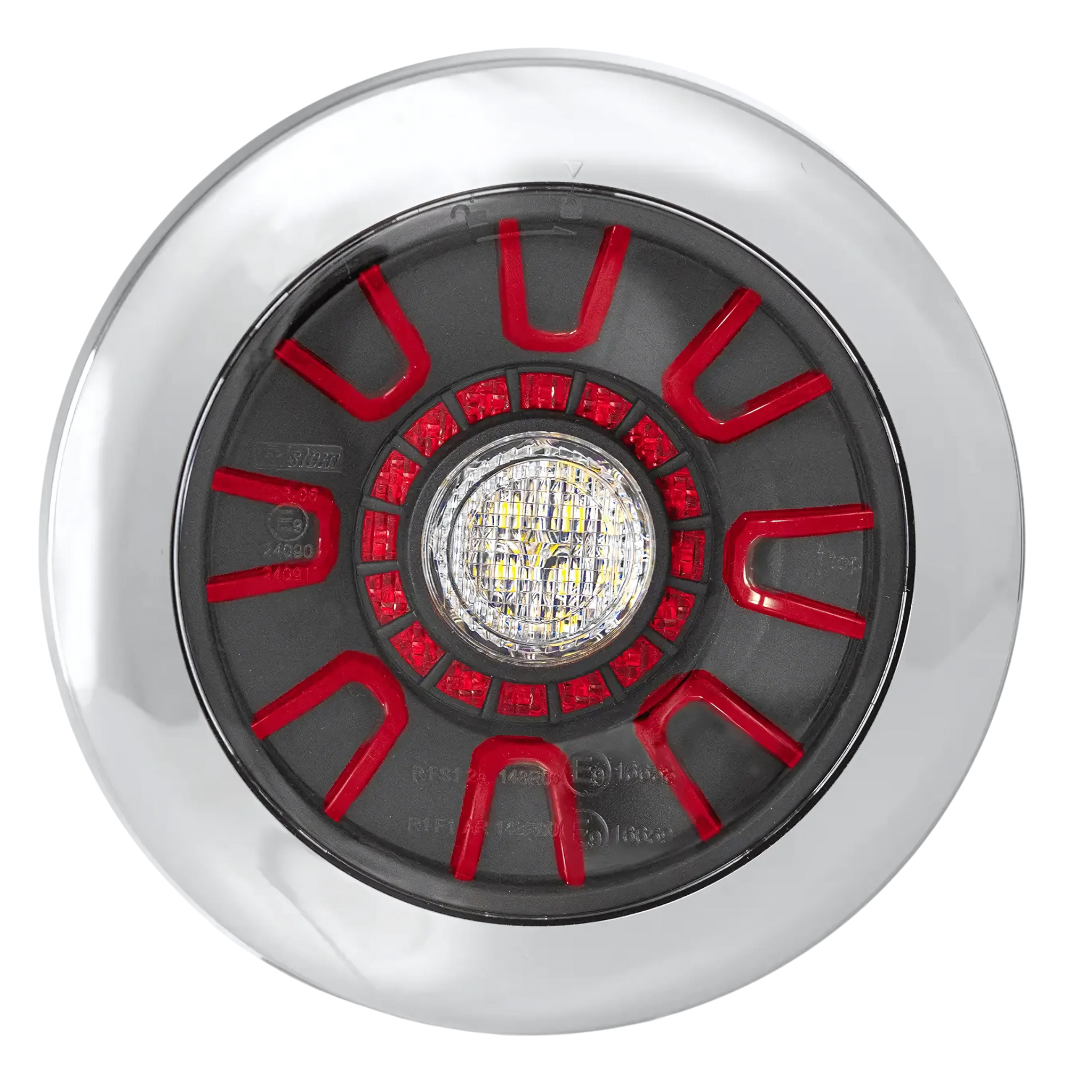Fristom FT-314 LED Rear Lamp – 3 Function (Tail Fog Reverse) Black or Chrome 12–36V IP69 - Reverse Lamps
