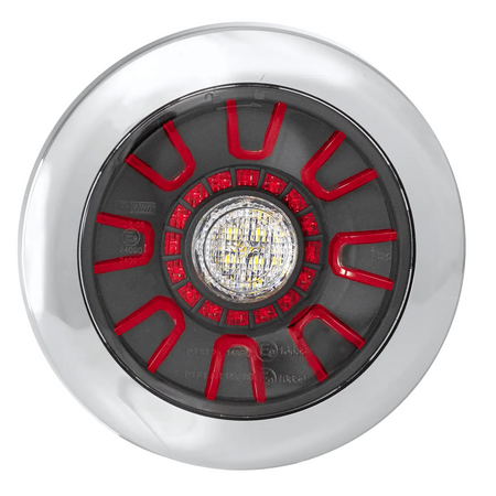 Fristom FT-314 LED Rear Lamp – 3 Function (Tail Fog Reverse) Black or Chrome 12–36V IP69 - Reverse Lamps