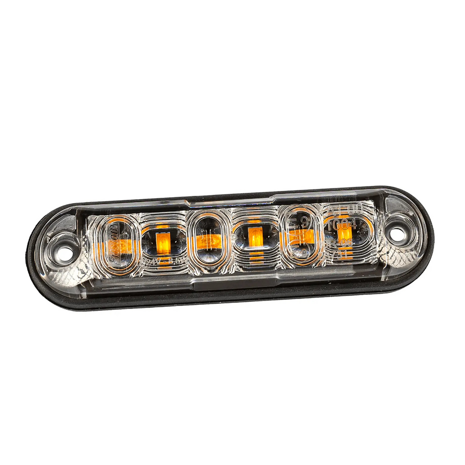 Fristom FT-205 LED Directional Warning Lamp – 4 Flash Patterns Syncable 12/24V Amber IP-Rated - Warning Light