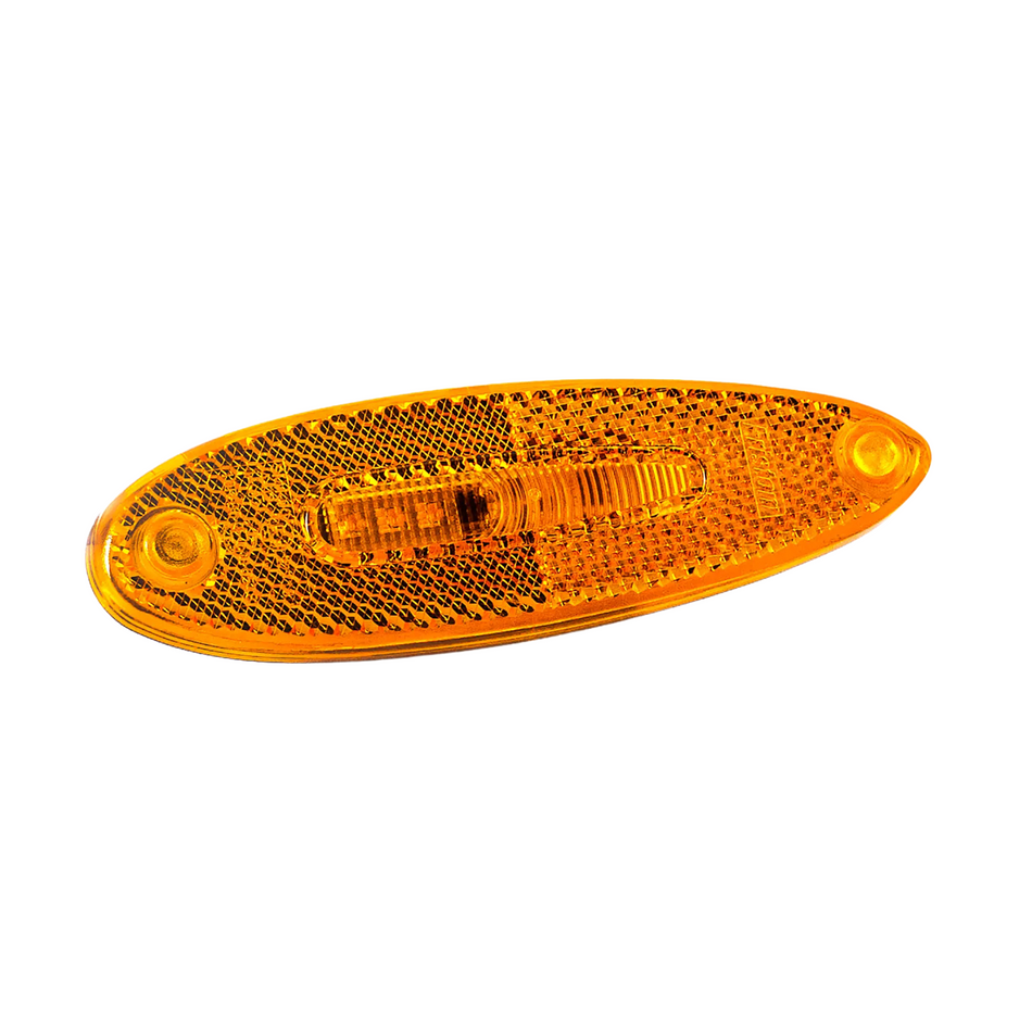 Fristom FT-076 LED Clearance Lamp with Reflector – Single Function Yellow 12–36V EMC Certified - Clearance Light