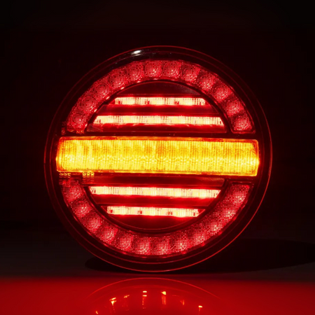 Fristom FT-213 LED Rear Lamp – Stop Tail & Dynamic Indicator Crystal-Effect 12–36V - Rear Lamps
