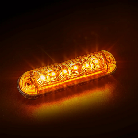 Fristom FT-205 LED Directional Warning Lamp – 4 Flash Patterns Syncable 12/24V Amber IP-Rated - Warning Light