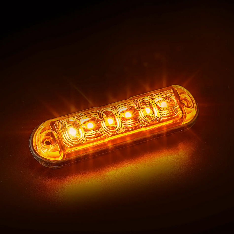 Fristom FT-205 LED Directional Warning Lamp – 4 Flash Patterns Syncable 12/24V Amber IP-Rated - Warning Light