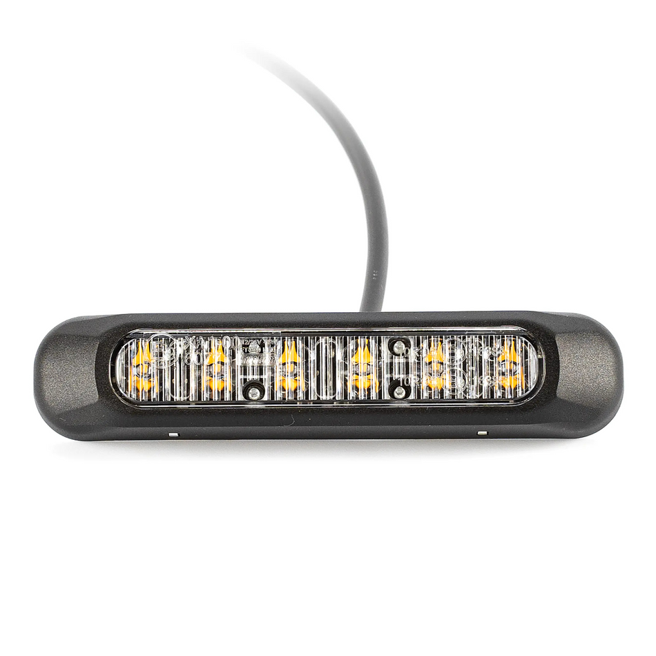 Fristom FT-200 LED Directional Warning Lamp – Amber Multiple Flash Patterns Syncable 12–36V 1 m Cable - Warning Light