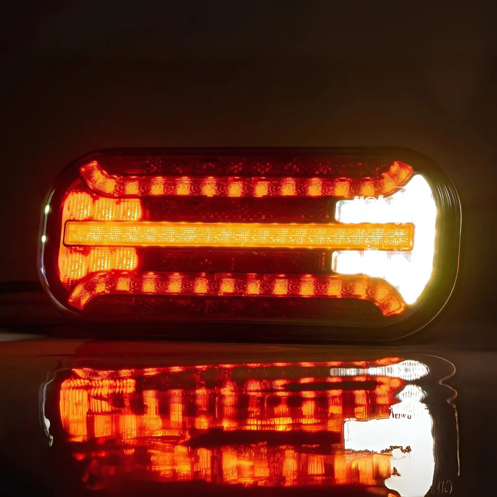 Fristom FT-230 LED Rear Lamp – 6 Function with Reflector & Plate Light 12–36V - Rear Lamps