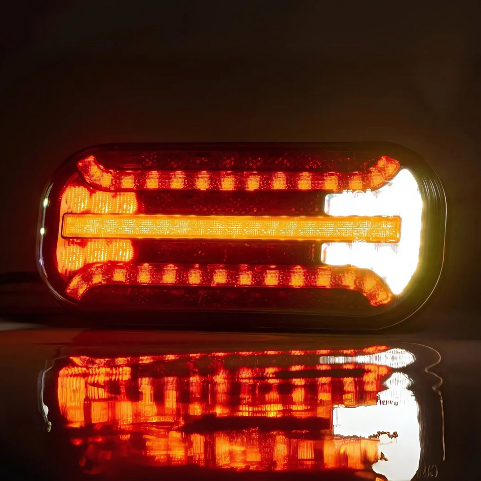 Fristom FT-230 LED Rear Lamp – 6 Function with Reflector & Plate Light 12–36V - Rear Lamps