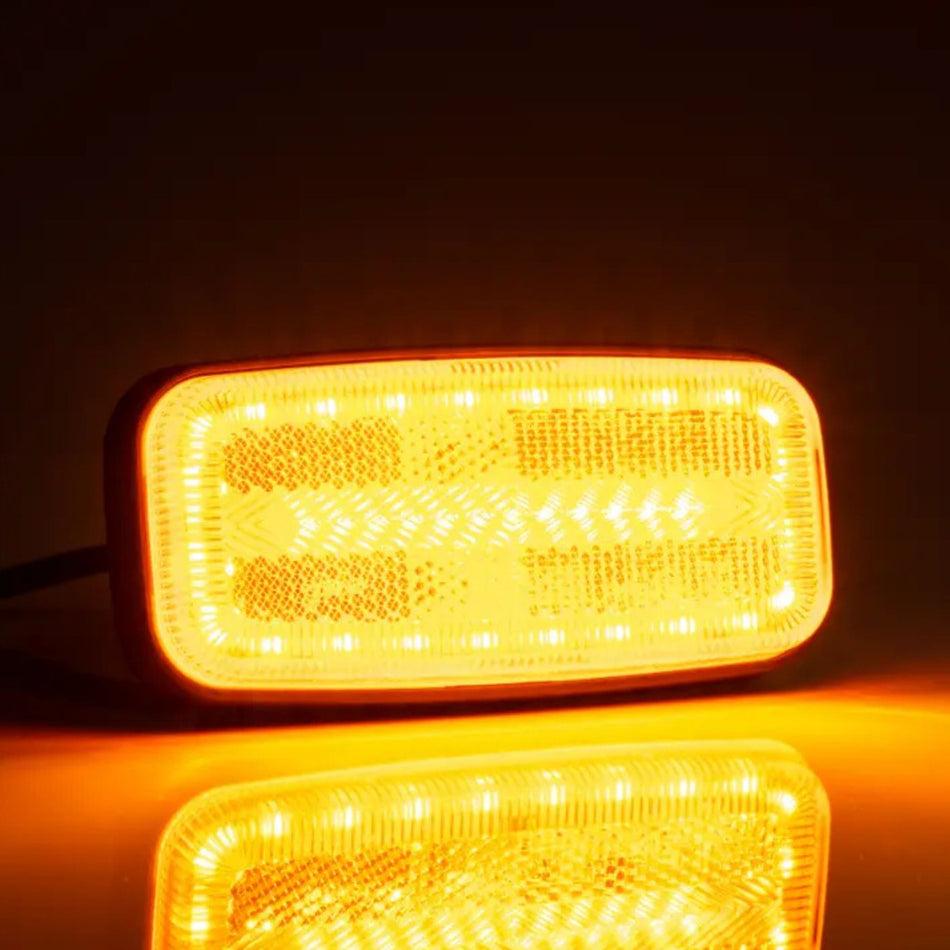 Fristom FT-080 LED Clearance Lamp – 3 Function (Side Indicator Reflector) 12–36V Click-On Mount - Clearance Light
