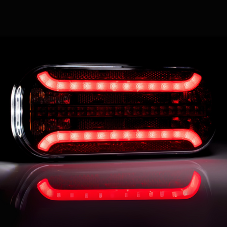 Fristom FT-230 LED Rear Lamp – 6 Function with Reflector & Plate Light 12–36V - Rear Lamps