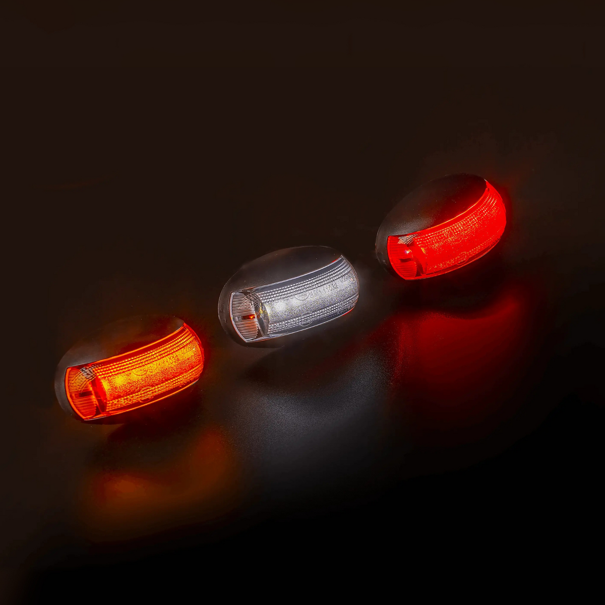 Fristom FT-067 LED Clearance Lamp – Single Function White/Red/Amber 12–36V Horizontal Approval - Clearance Light