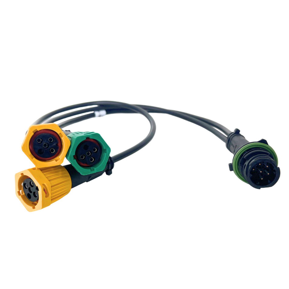 Fristom Bayonet Harness – 3-Way, for 2 × FT-313 + 1 × FT-314 LED Rear Lamps (Left/Right Versions)